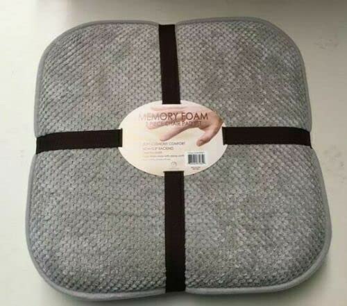 Popular Bath Memory Foam 2pc Chair Pad Set Honeycomb (Grey)