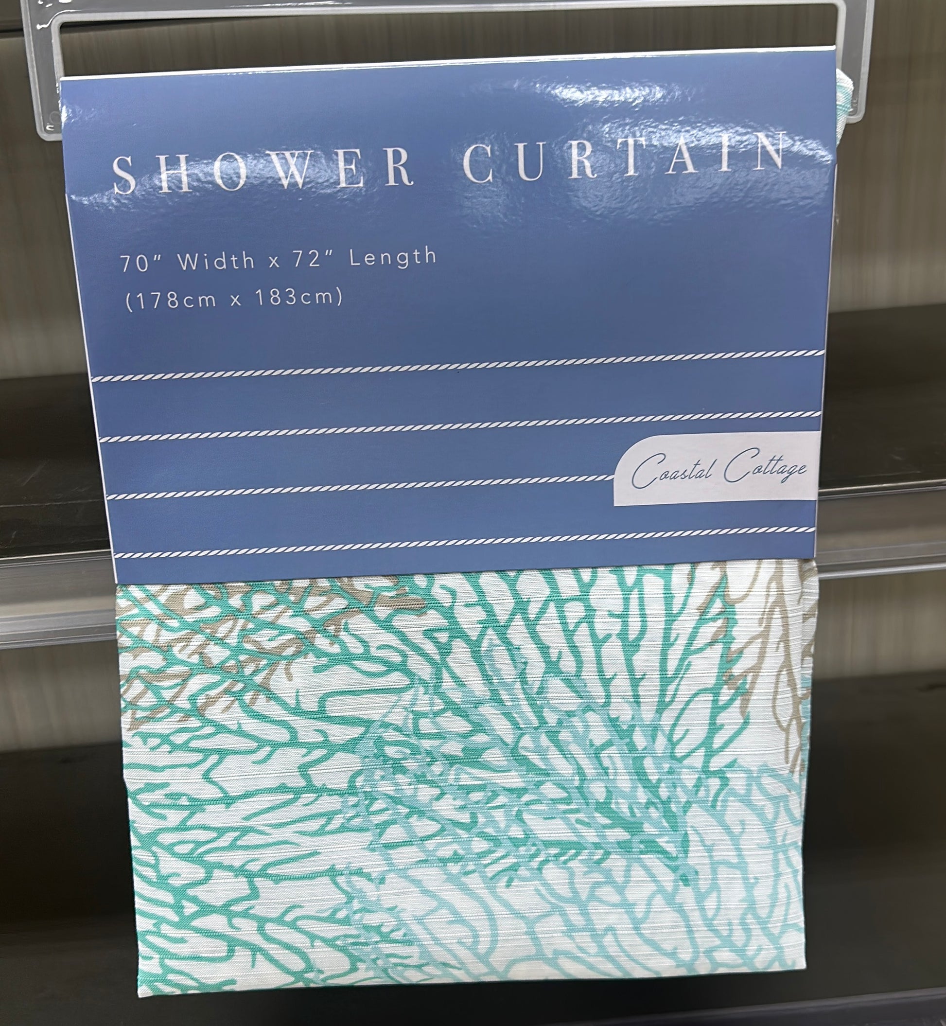 SHOWER CURTAIN 70" Width × 72" Length (178 cm × 183 cm)