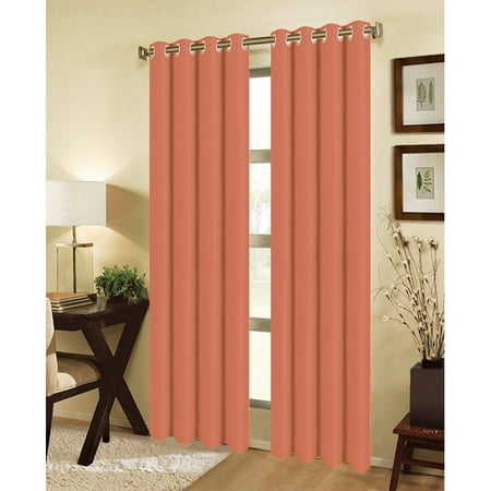 Jeannie Room Darkening Grommet Window Panel Rust 54x95 Inches