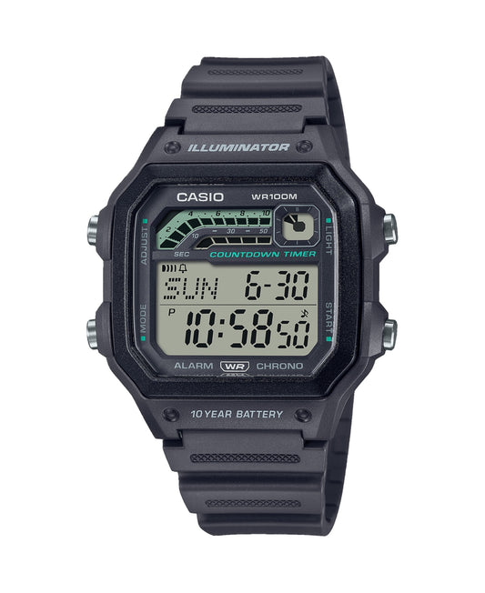 Casio Men's Digital Gray Resin Watch 42.1mm