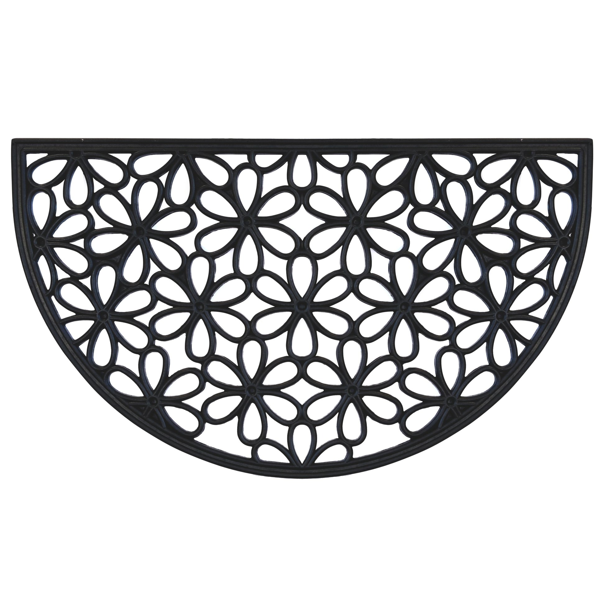 Wrought Iron Rubber Mat 18x30 - Daisy - 18"x30"