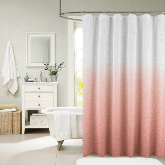 Claire 3D Embossed Printed Shower Curtain