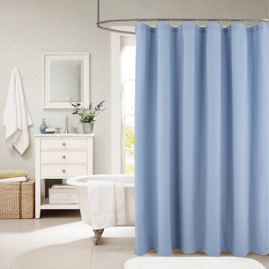 Jackie 3D Embossed Solid Shower Curtain