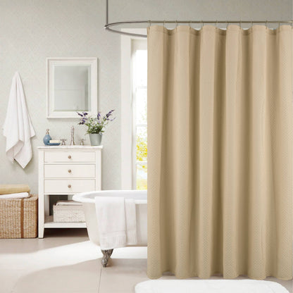 Jackie 3D Embossed Solid Shower Curtain