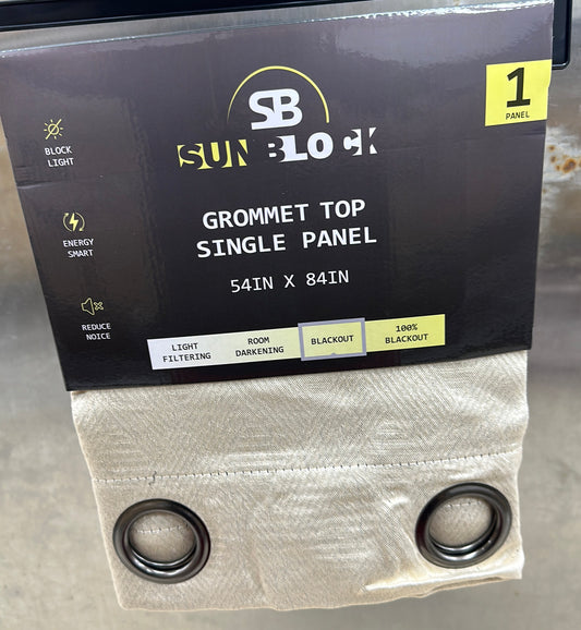 SUNBLOCK GROMMET TOP SINGLE PANEL 54IN X 84IN
