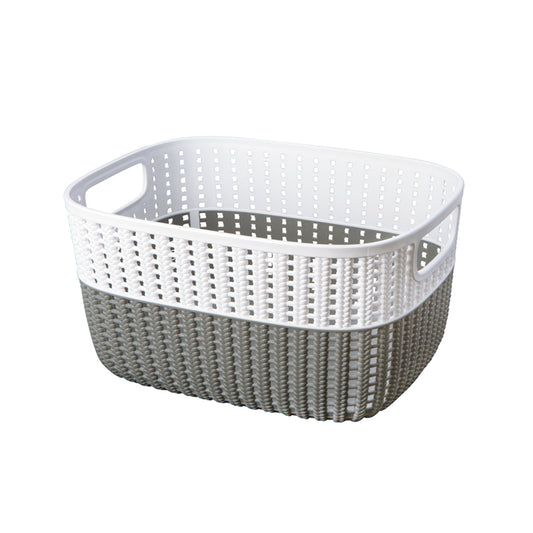 Kennedy International Storage Boxes Grey - Gray Two-Tone 11'' Simplify Storage Basket