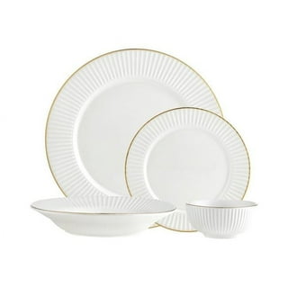 Inventure Gold Rim 16 Piece Dinnerware Set, Service for 4