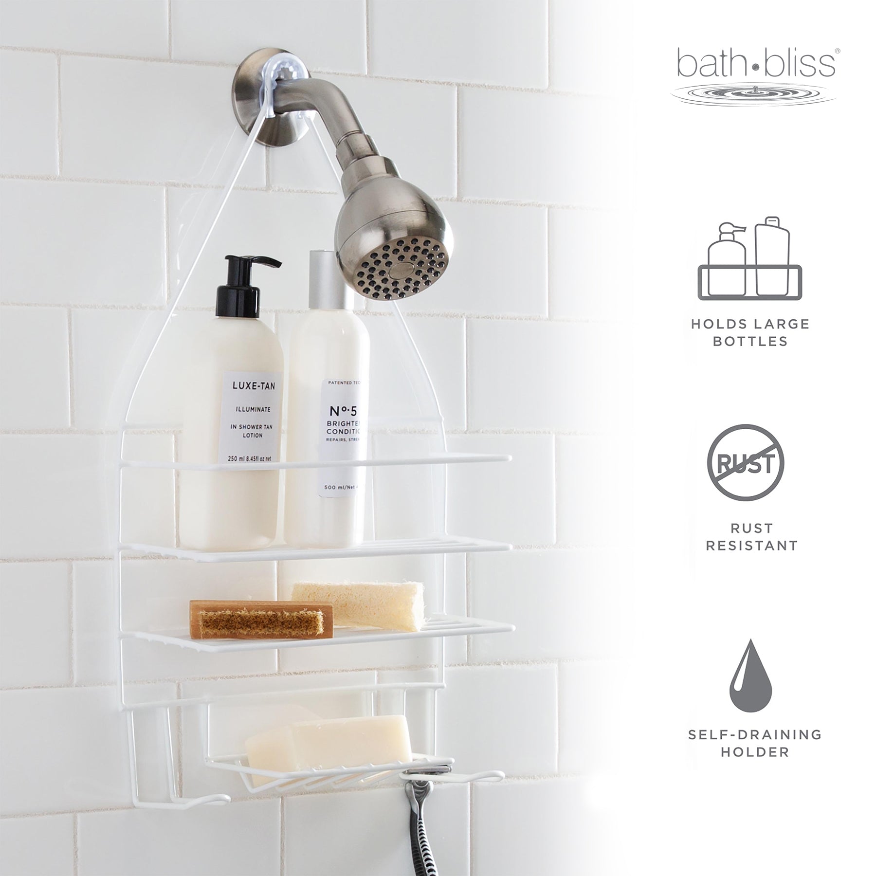 SHOWER CADDY (SOAP & SPONGE) .