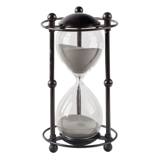 30361 9.5"H 30min Blk Silv Sand Cage Timer