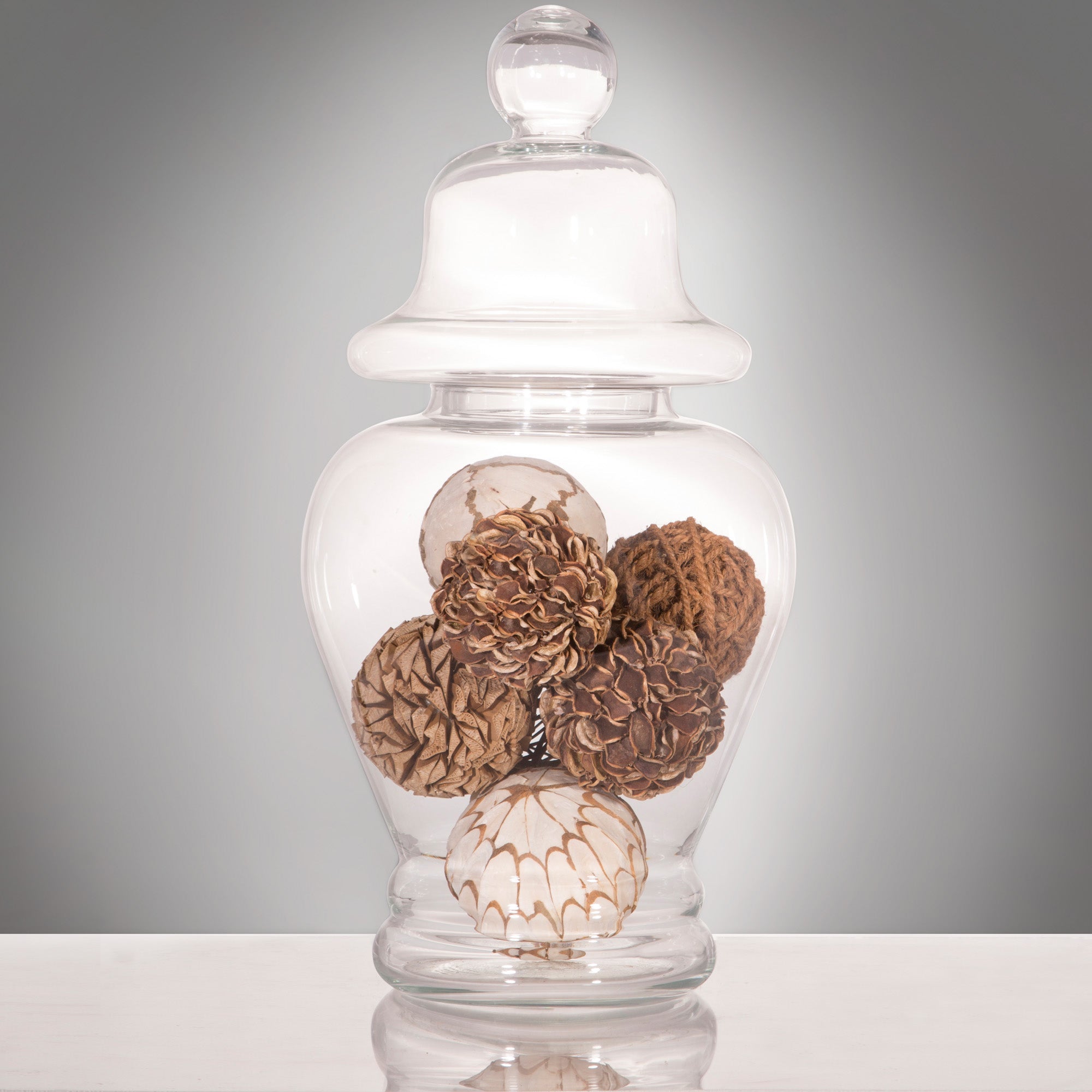 20.5"H Clear Ginger Jar