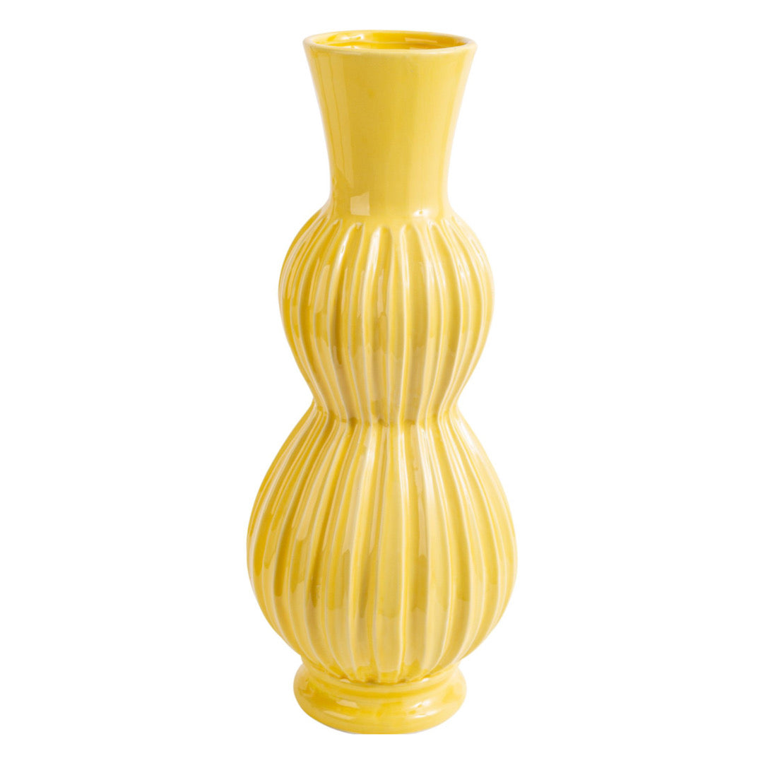 18"H Yellow Genie Bottle Vase