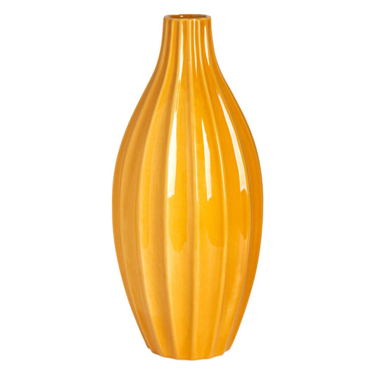 12"H Mustard Ceramic Vase