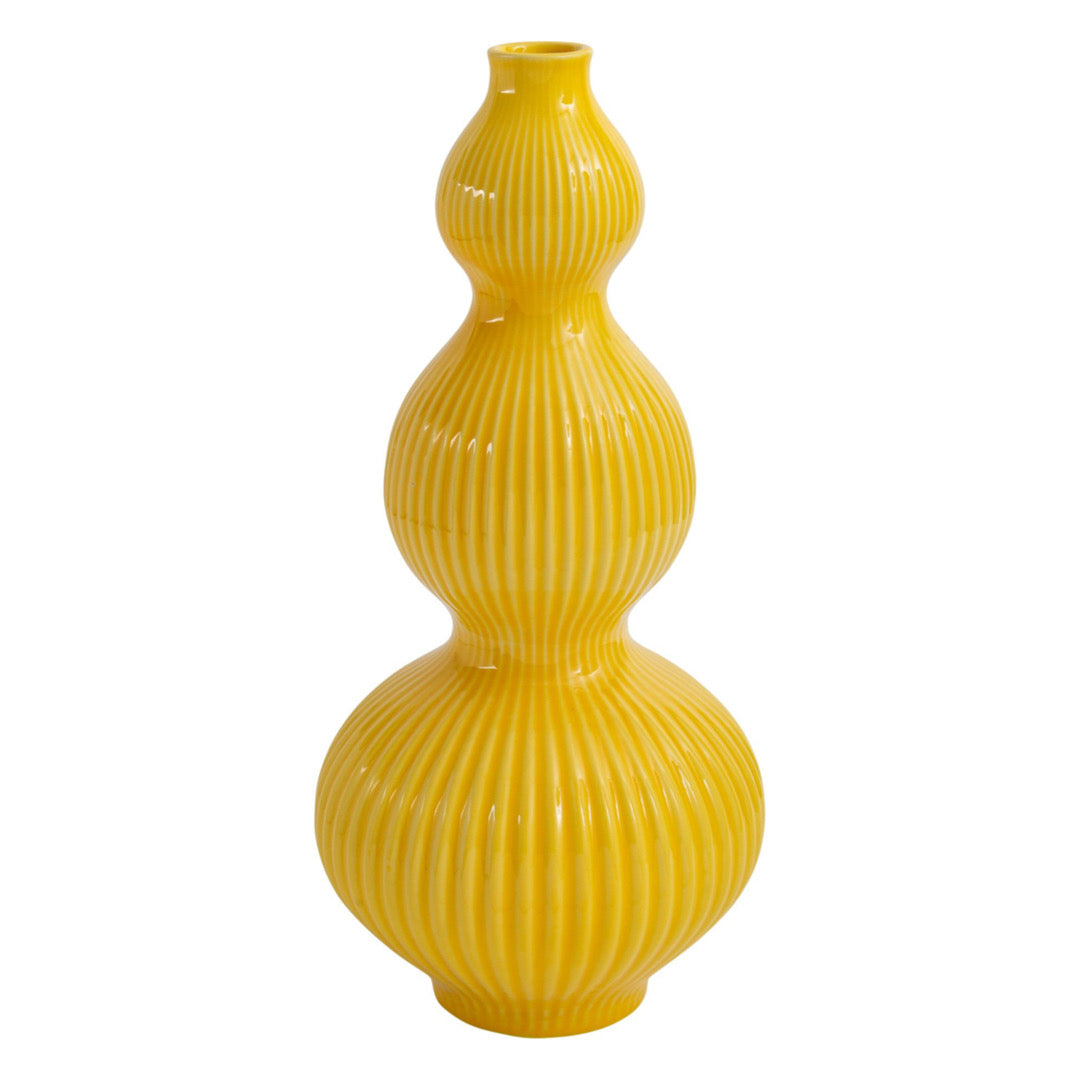 16"H Yellow Bottle Vase