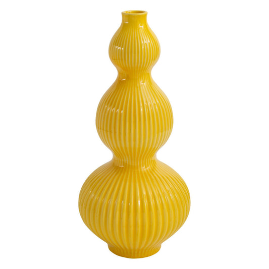 16"H Yellow Bottle Vase