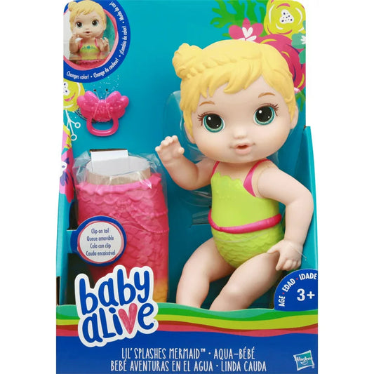 Baby Alive Lil Splashes Blonde Mermaid Baby Doll