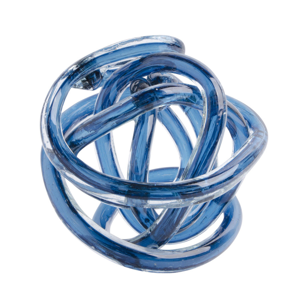 6"D Blue Glass Knot