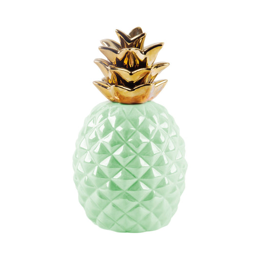 Home Essentials Mint Iridescent Gold Crown Pineapple Mint/Gold