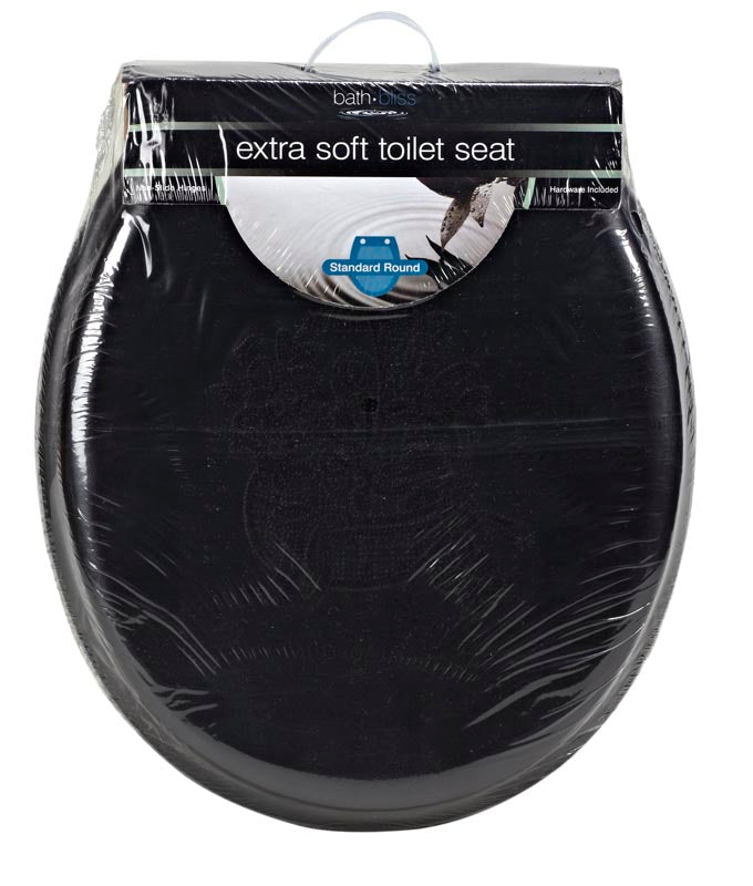 Soft Standard 17” Toilet Seat ~ BLACK 17"