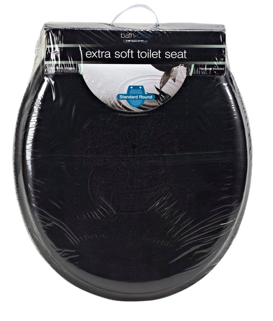 Soft Standard 17” Toilet Seat ~ BLACK 17"