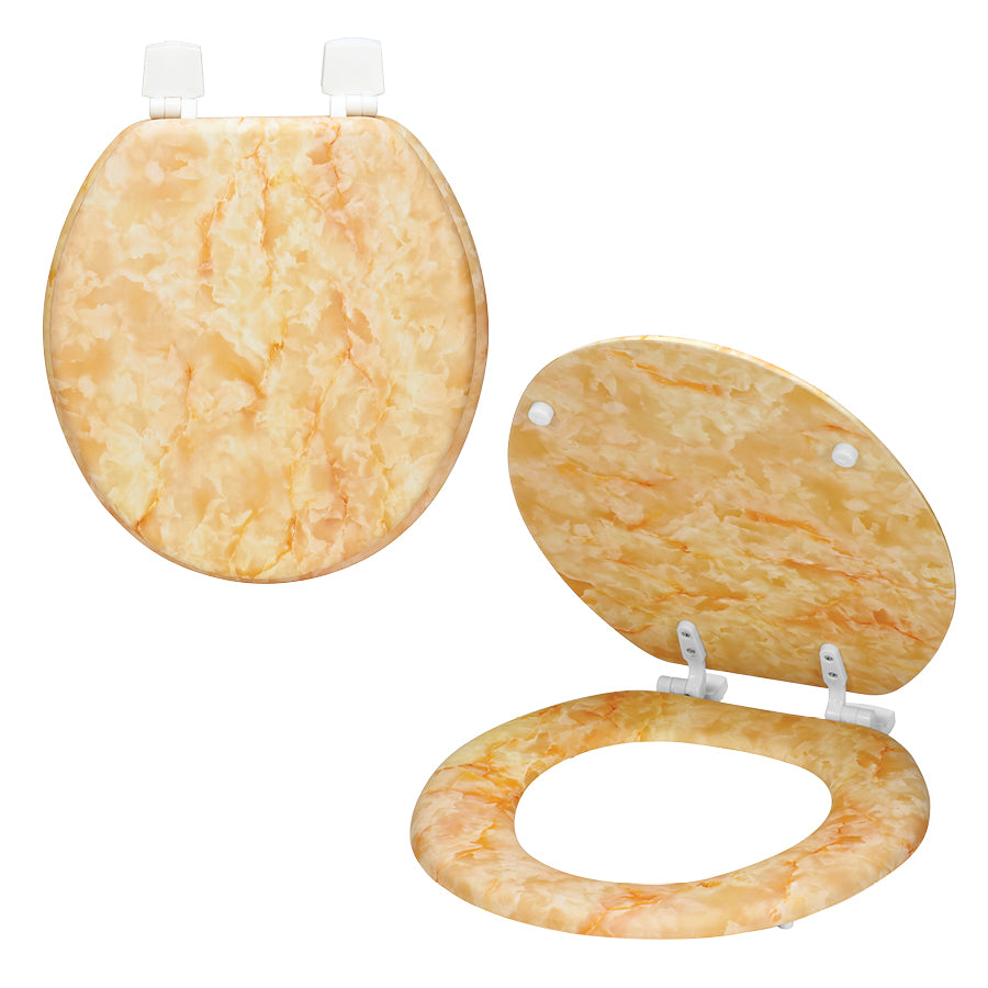 Marble Standard 17” Toilet Seat | Beige | Wood