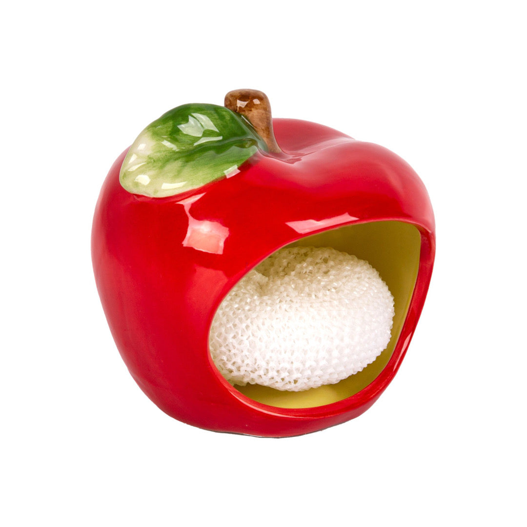 Home Essentials and Beyond Soap Dispensers - Red & Green Apple Scrubby Dish