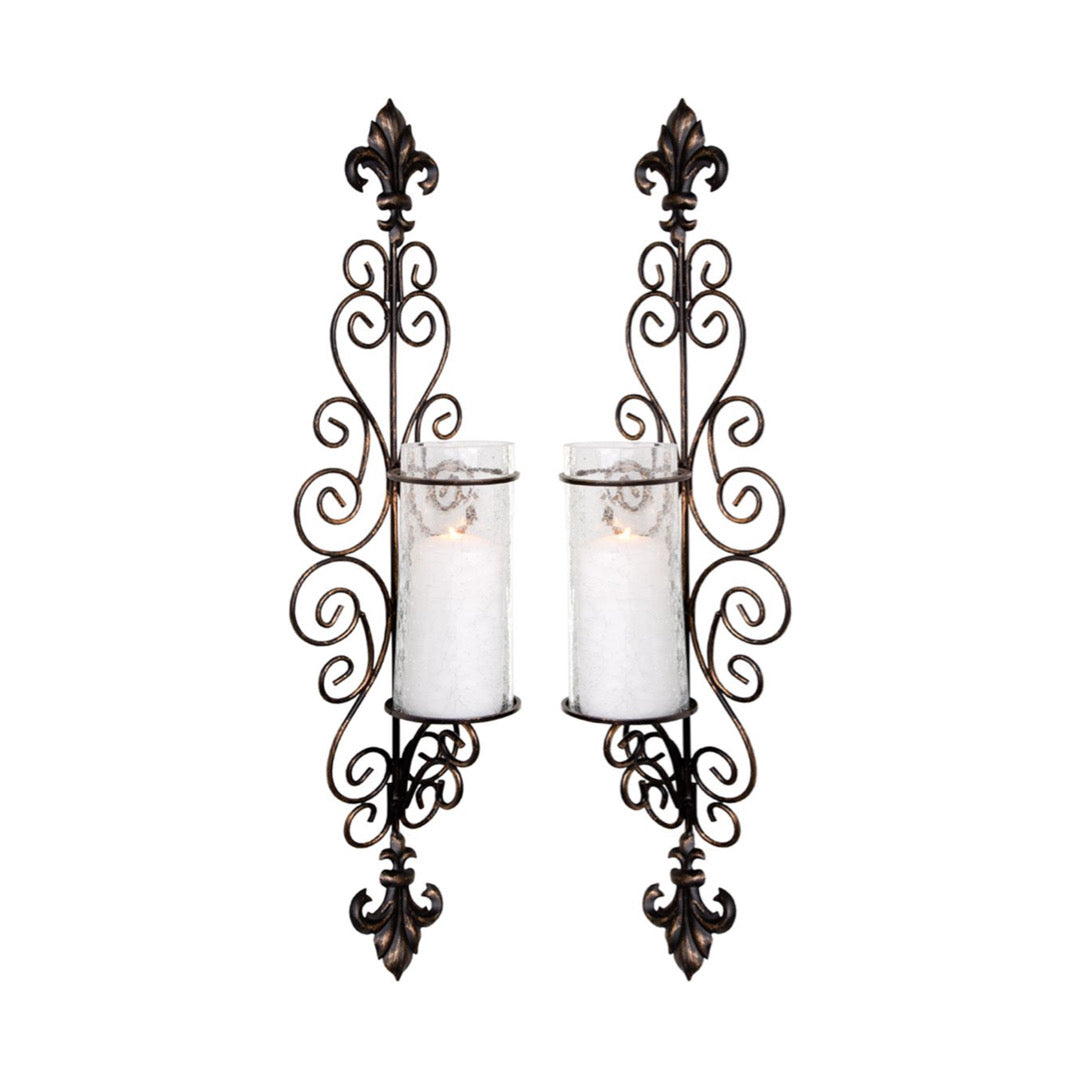 Home Essentials and Beyond Indoor Sconces - Della Corte Sconces - Set of Two