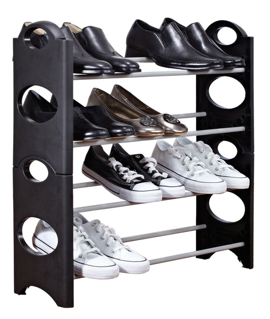 SHOE RACK 4 TIER STACKABLE