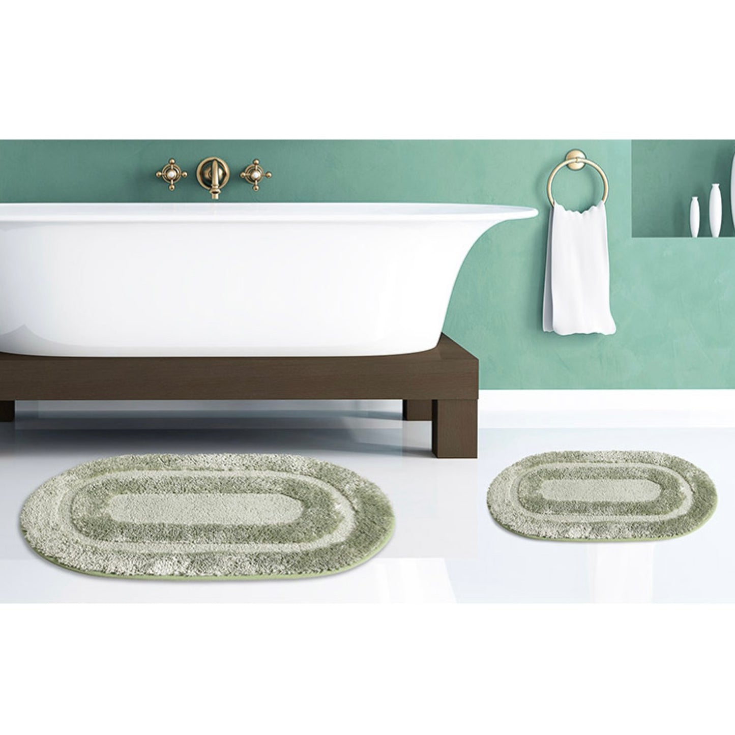 Popular Bath Bath Rug, Pearl Collection, 2-Piece Set