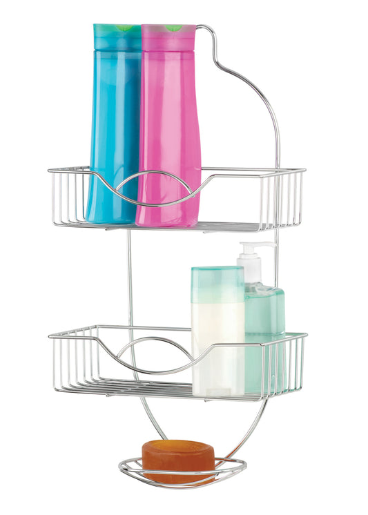 Bath Bliss Shower Caddy in Chrome - 10" X 5" X 20"