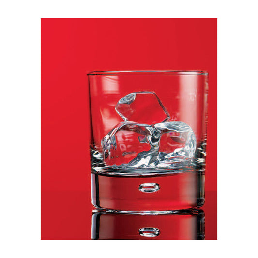 Red Series Bubble 10-Ounce Double Old Fashioned Glasses (Set of 4)