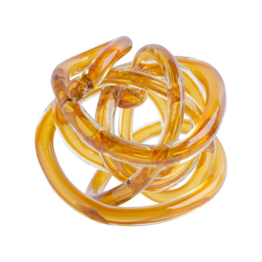 6"D Amber Glass Knot