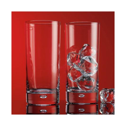 Home Essentials and Beyond Wine Glasses - Bubble Highball Drinking Glass - Set of Four