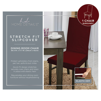 Home Details Pixel Stretch Dining Chair Slip Cover - 96.5" X 17.7"