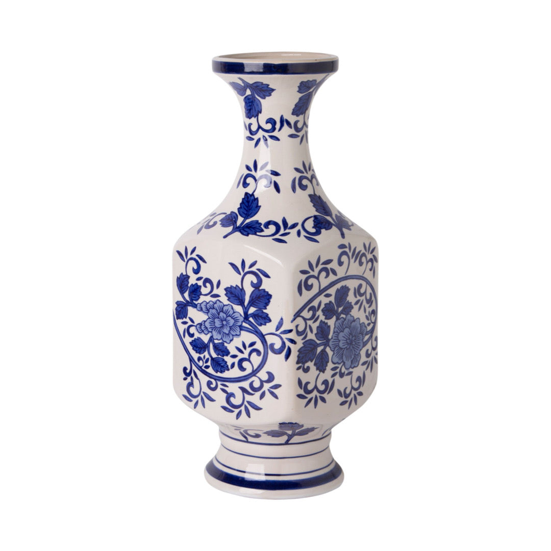14"H Blue White Vase 334